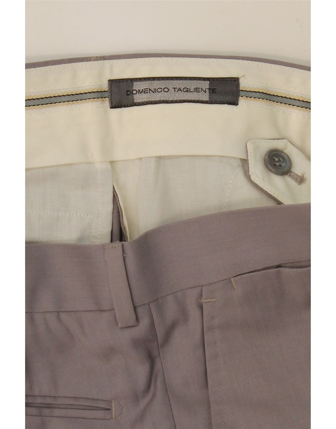DOMENICO TAGLIENTE Mens Straight Suit Trousers W28 L35 Grey Vintage Domenico Tagliente and Second-Hand Domenico Tagliente from Messina Hembry 