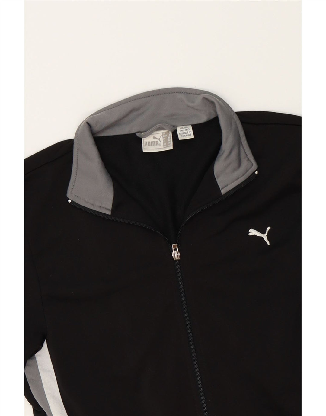 PUMA Womens Tracksuit Top Jacket UK 14 Large Black Colourblock Vintage Puma and Second-Hand Puma from Messina Hembry 