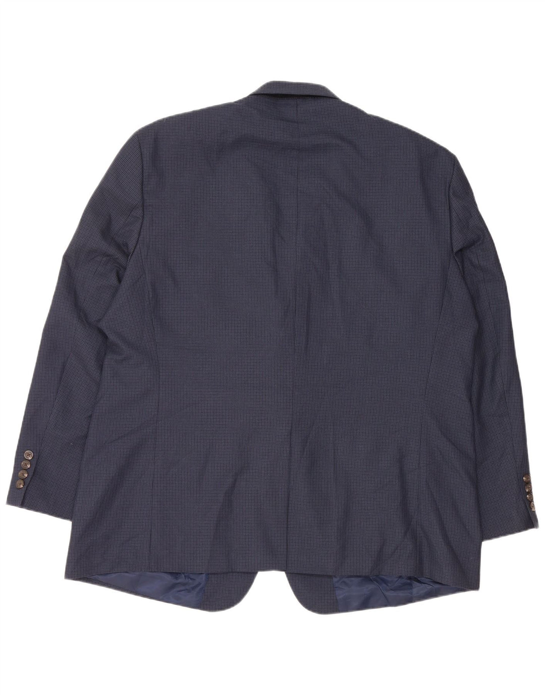 Chaps Herre Blazer Jakke EU 50 Large Navy Blue Houndstooth Polyester