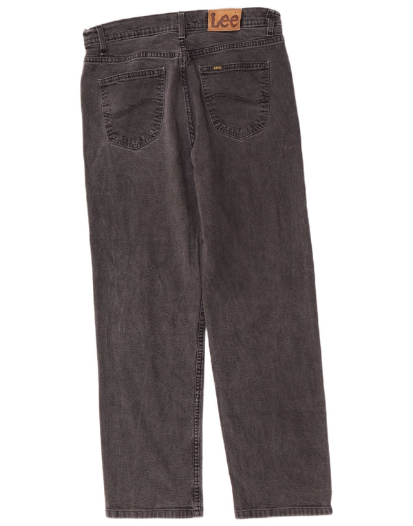 Lee Mens Brooklyn Straight Jeans W36 L30 Grå Bomuld