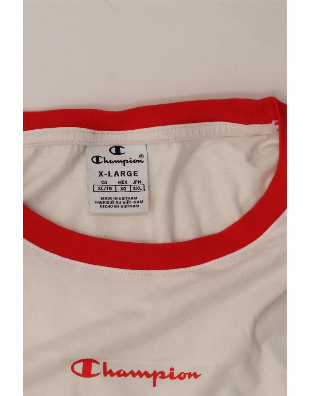 CHAMPION Womens T-Shirt Top UK 18 XL White Vintage Champion and Second-Hand Champion from Messina Hembry 