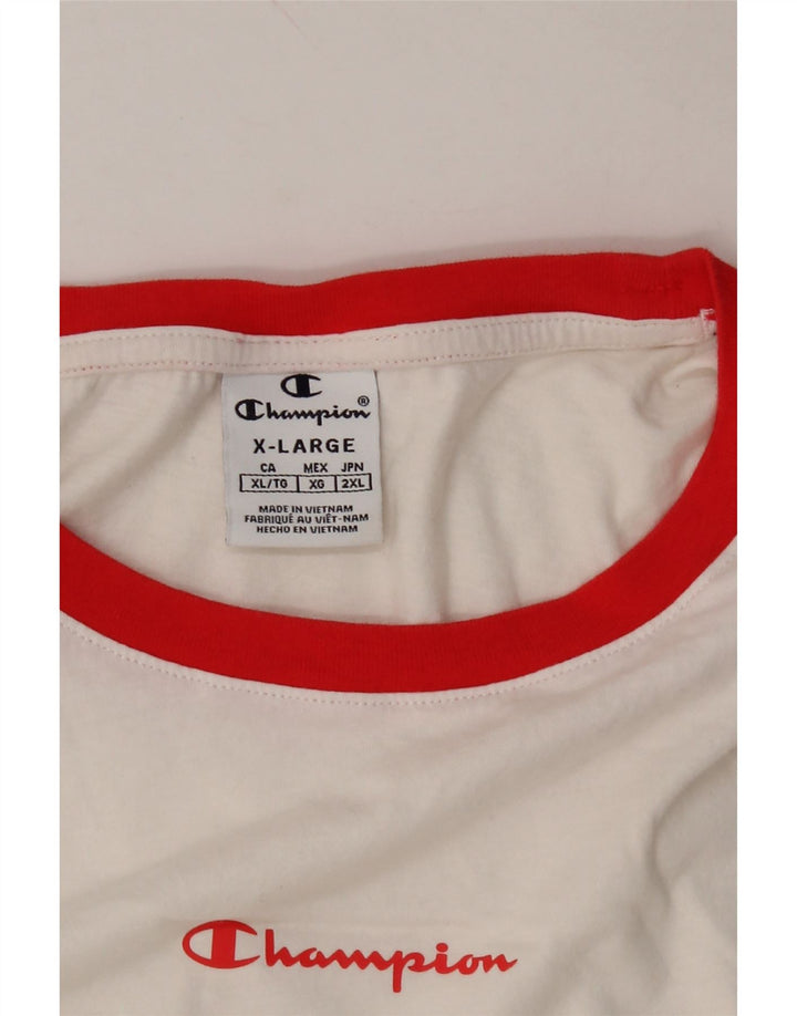 CHAMPION Womens T-Shirt Top UK 18 XL White Vintage Champion and Second-Hand Champion from Messina Hembry 