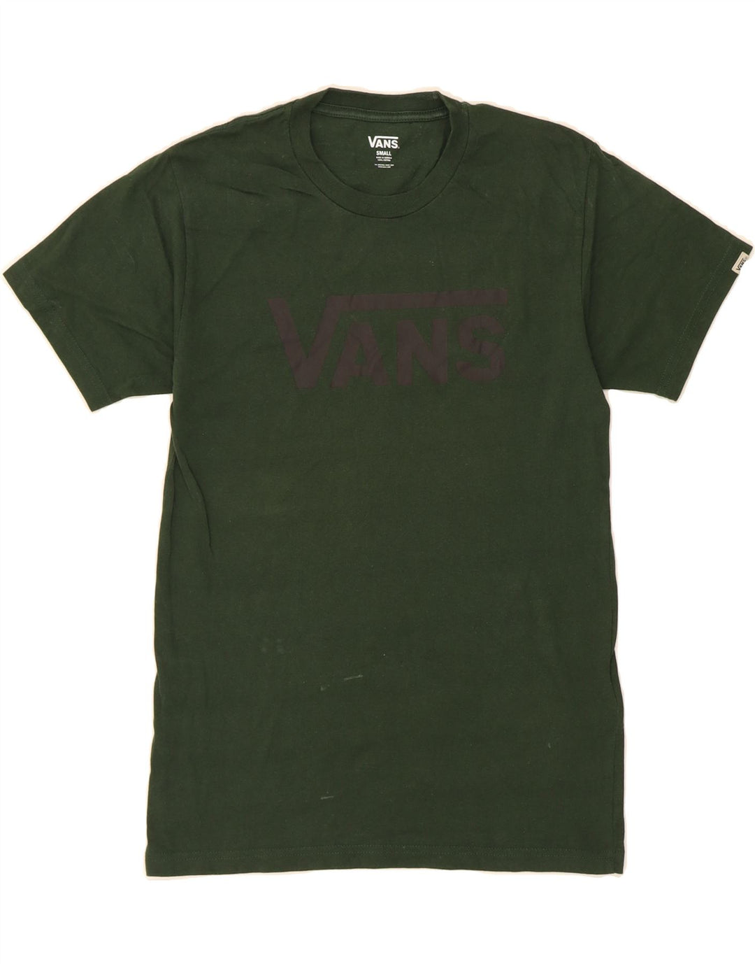 VANS Mens Graphic T-Shirt Top Small Green Cotton Vintage Vans and Second-Hand Vans from Messina Hembry 