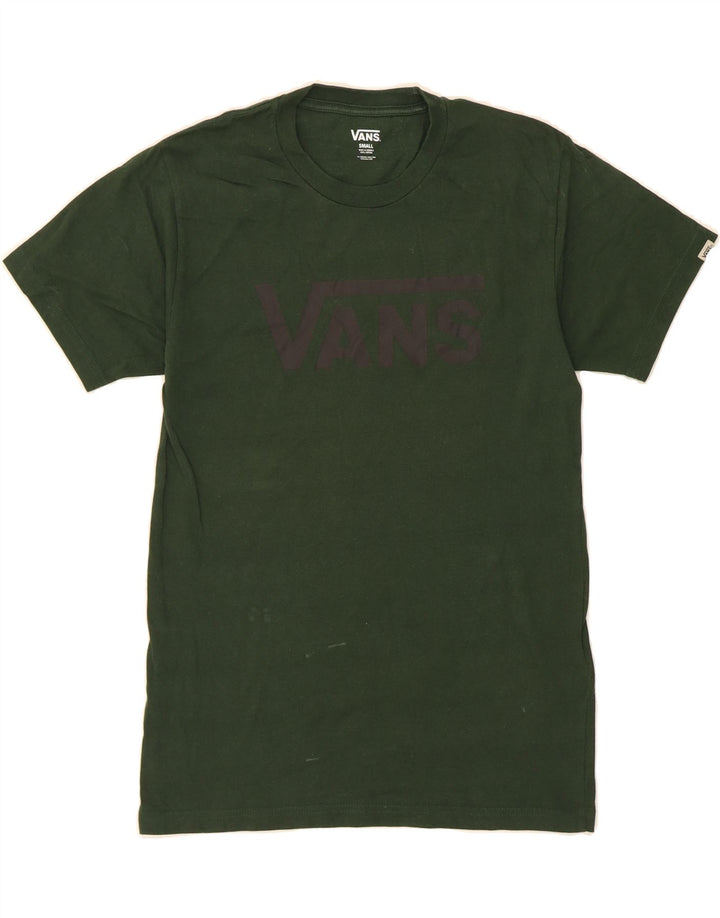 VANS Mens Graphic T-Shirt Top Small Green Cotton Vintage Vans and Second-Hand Vans from Messina Hembry 