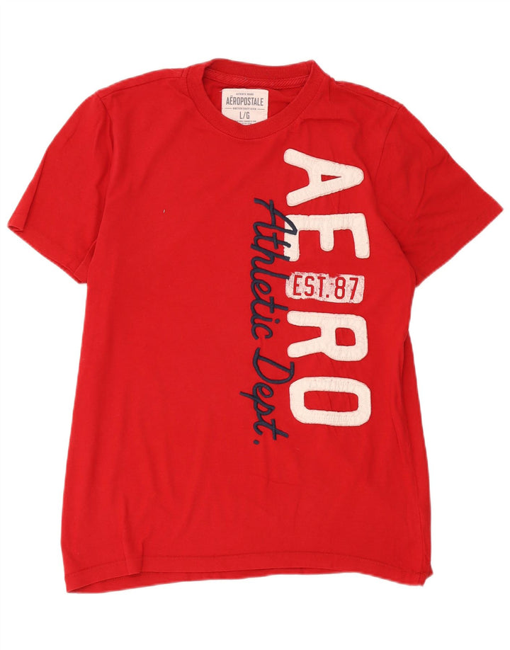 Aeropostale Herre grafisk T-shirt Top Stor rød bomuld