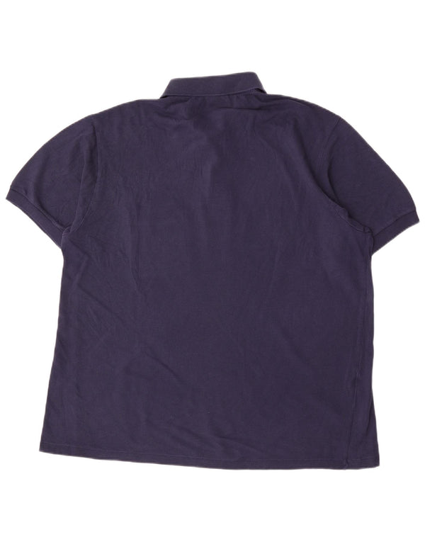 Lacoste Mens Polo Shirt Size 6 XL Navy Blue Cotton