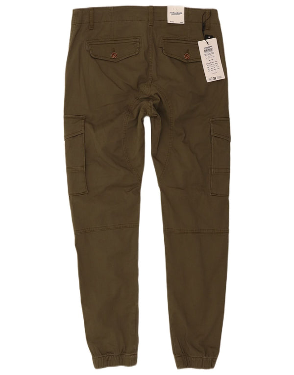 Jack & Jones Herre Paul Joggers Cargo Bukser W30 L30 Khaki Bomuld