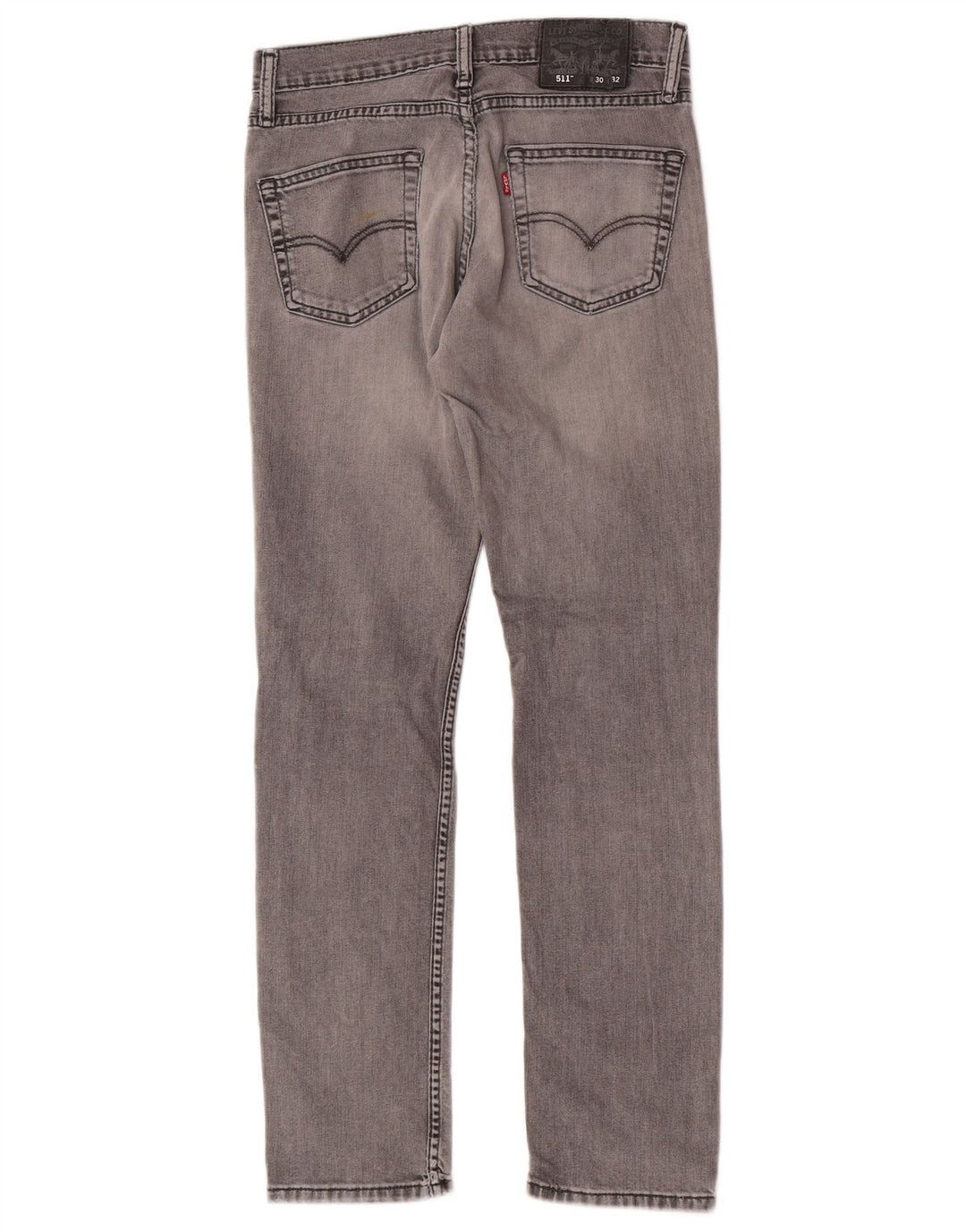 Levi's Slim Jeans til mænd W30 L30 Grå bomuld