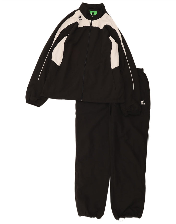 Erima fuld træningsdragt til kvinder UK 16 Large Black Colourblock Polyester