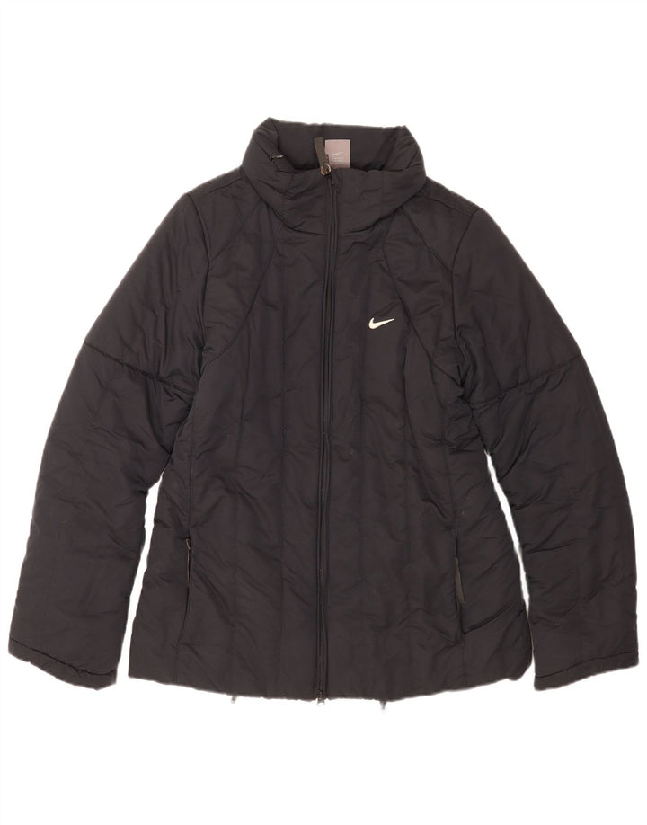 Nike polstret jakke til kvinder UK 14/16 Stor sort polyester