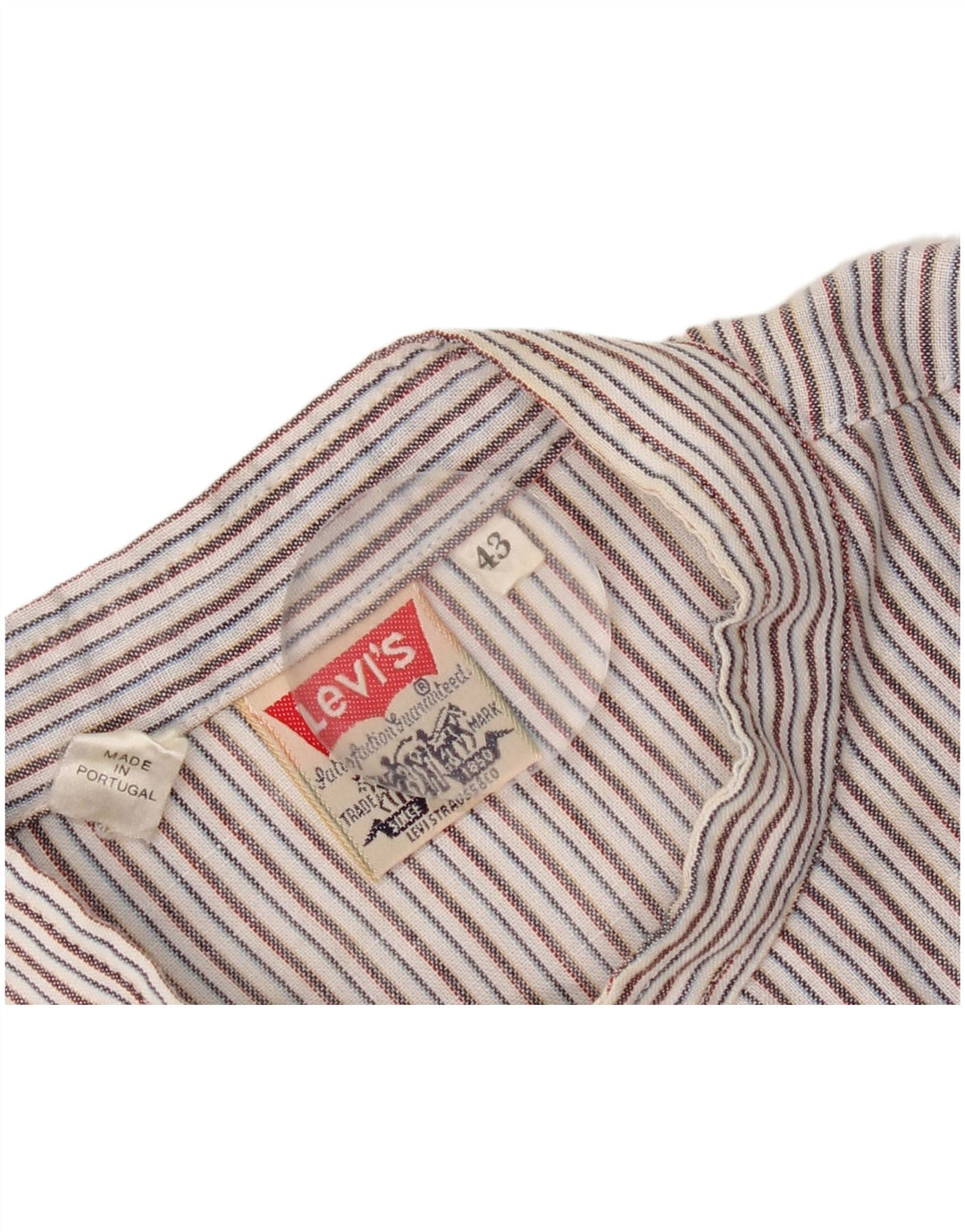 Levi's herreskjorte str. 43 Stor flerfarvet stribet bomuld