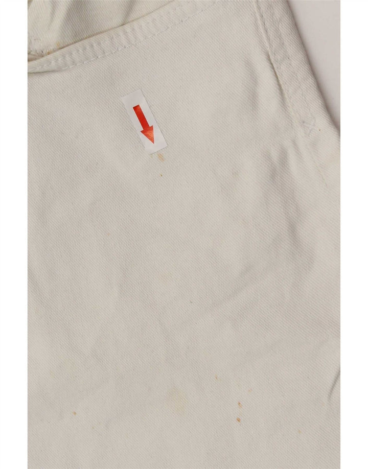 Zara Herre Distressed Cropped Jeans EU 40 Medium W31 L25 Hvid Bomuld