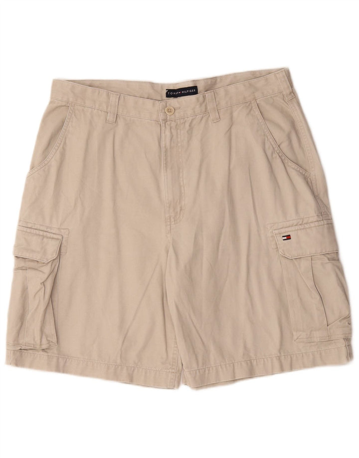 Tommy Hilfiger Herre Cargo Shorts W36 Stor Beige Bomuld