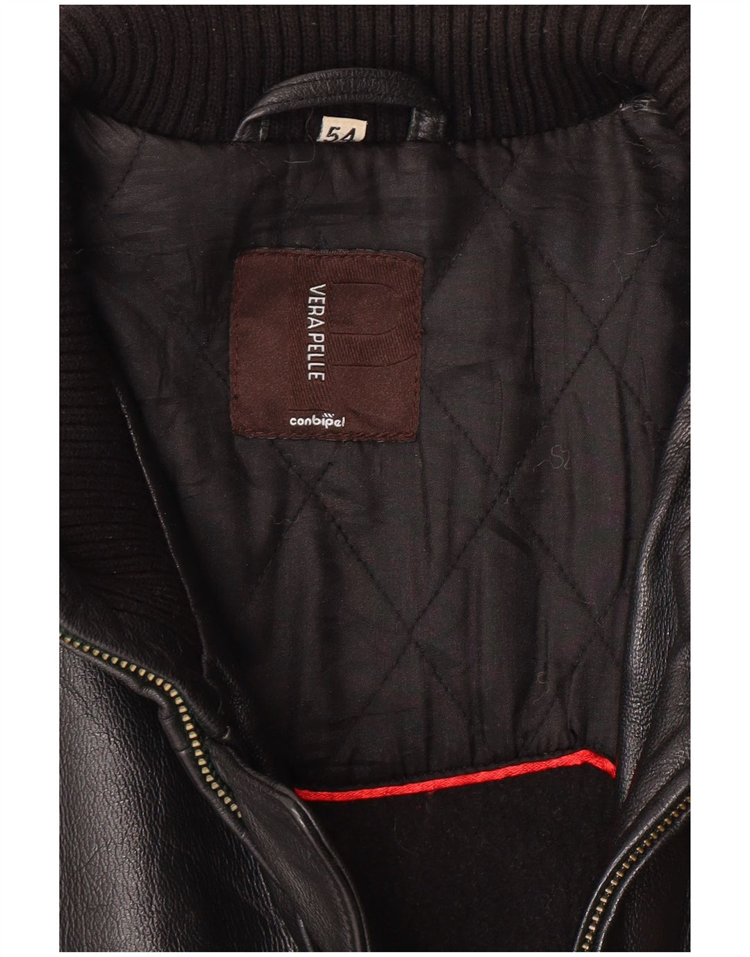 CONBIPEL Herre Læderjakke IT 54 XL Sort Læder