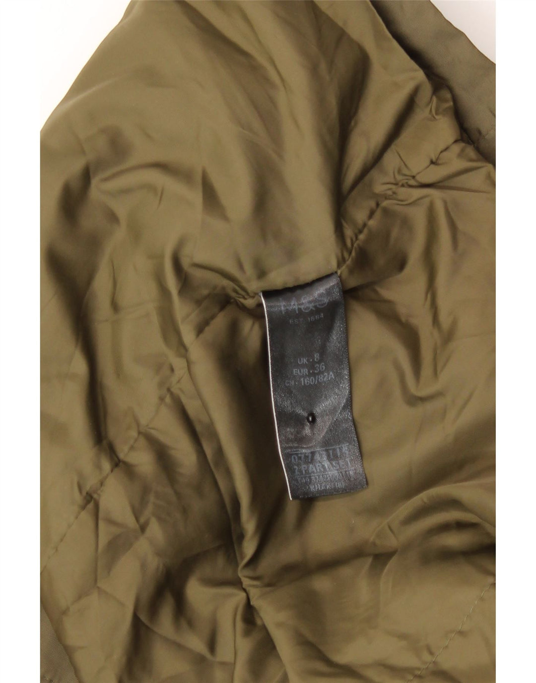 Marks & Spencer Dame Hætte Oversized regnjakke UK 8 Small Khaki
