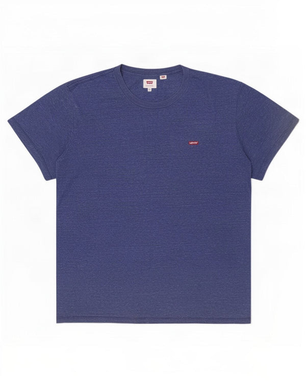 Levi's Herre T-Shirt Top XL Blå Flecked Bomuld