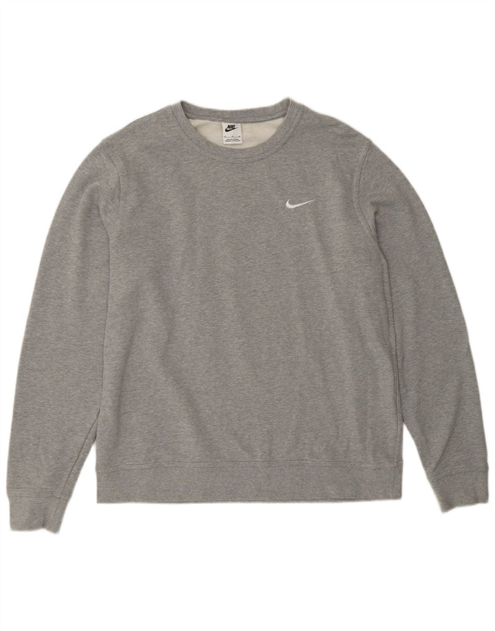 Nike Sweatshirt Jumper til mænd XL Grå Flecked Bomuld