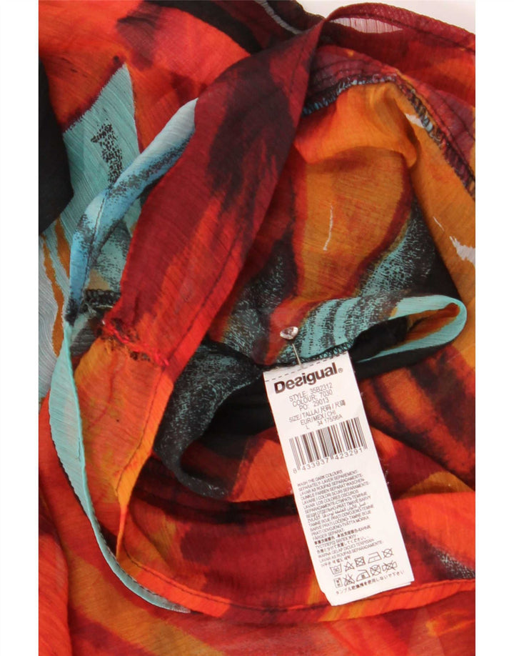 Desigual Womens Front Tie Bluse Top UK 14 Large Multicolored Floral