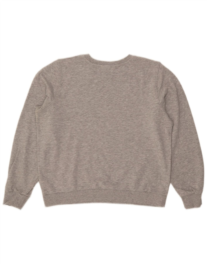 Marks & Spencer Dame Crop Sweatshirt Jumper UK 14 Large Grey Flecked