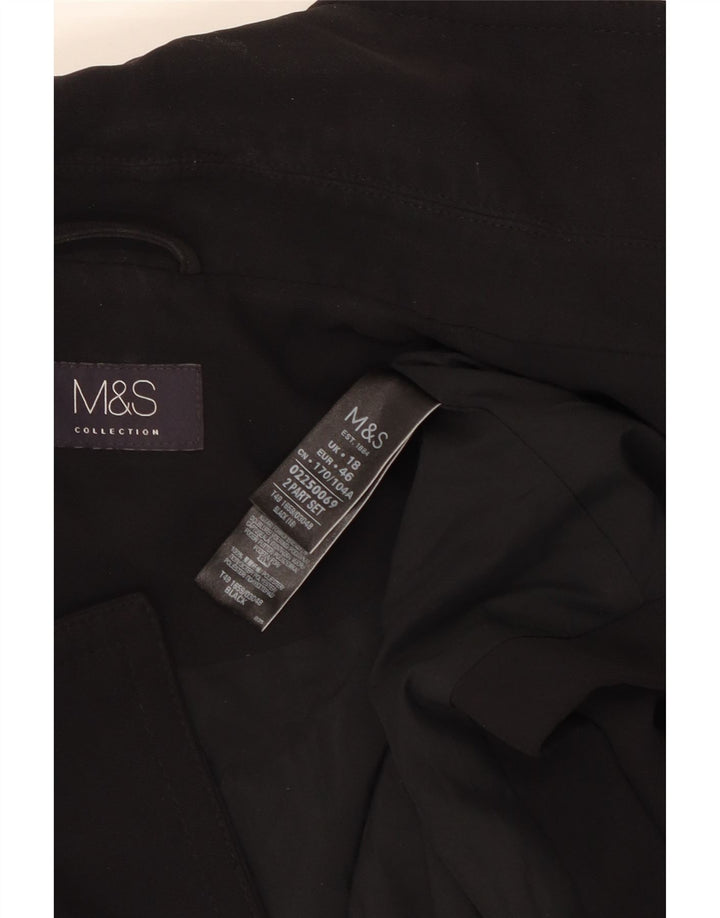 Marks & Spencer Dame Longline ærmeløs blazerjakke UK 18 XL Sort