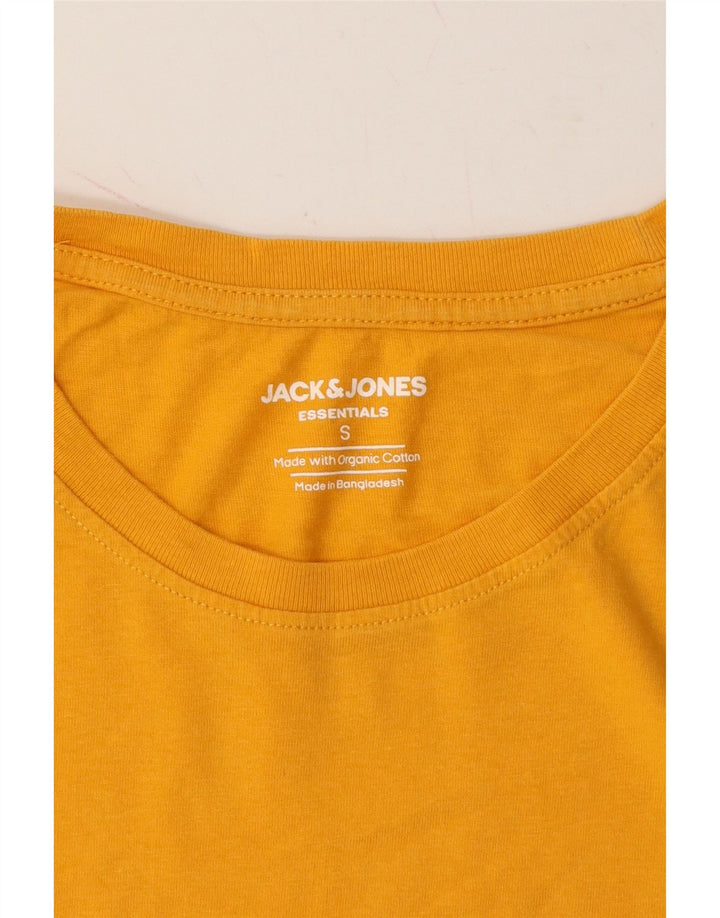 JACK & JONES Mens T-Shirt Top Small Yellow Cotton Vintage Jack & Jones and Second-Hand Jack & Jones from Messina Hembry 