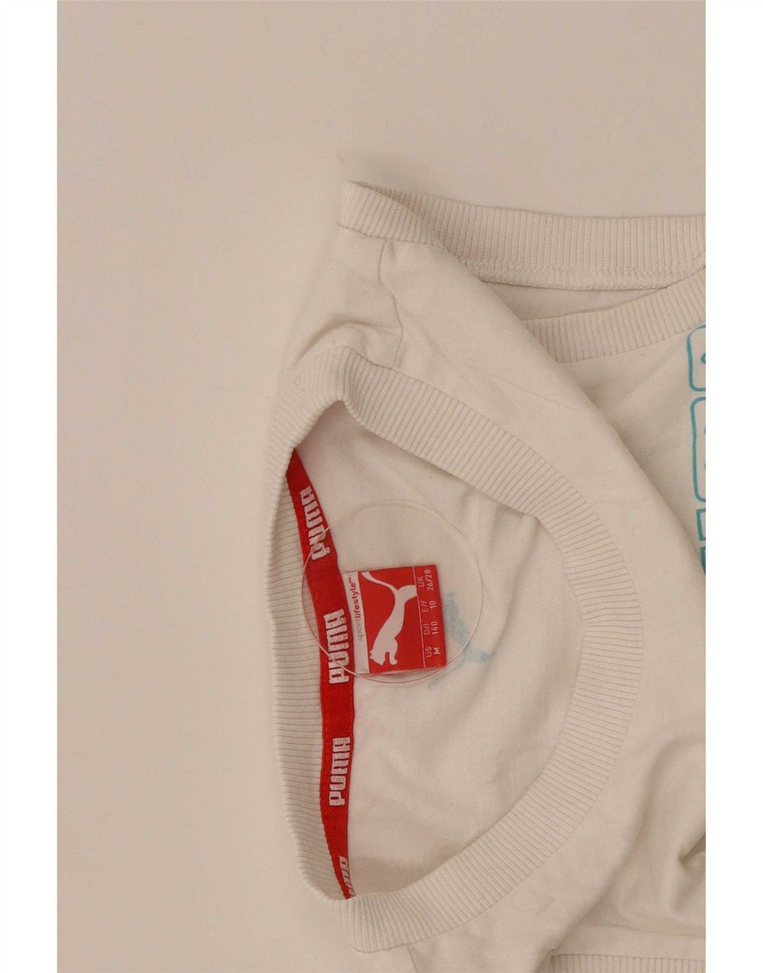 Puma Drenge Grafisk Vest Top 9-10 År Hvid Plettet