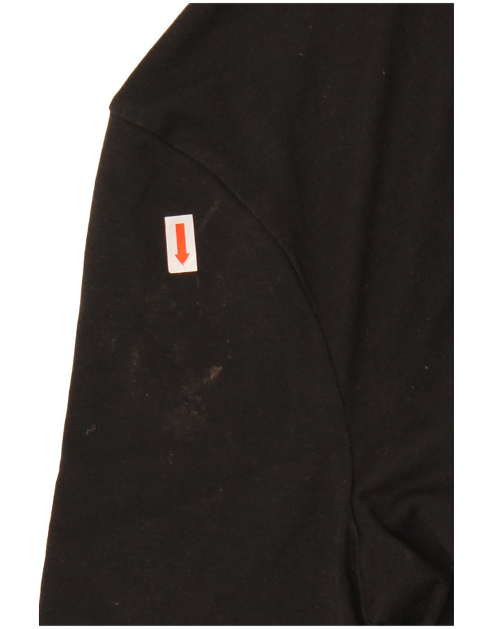 Tommy Hilfiger Dame Grafisk Top Langærmet UK 14 Medium Sort Polyester