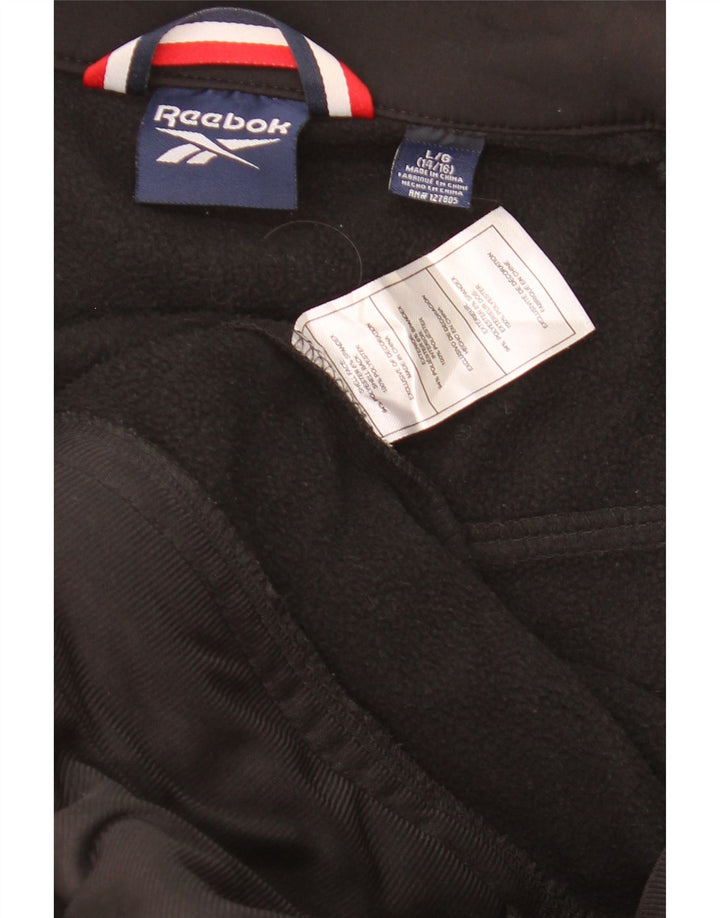 Reebok Boys Windbreaker Jacket 14-15 Years Large Black