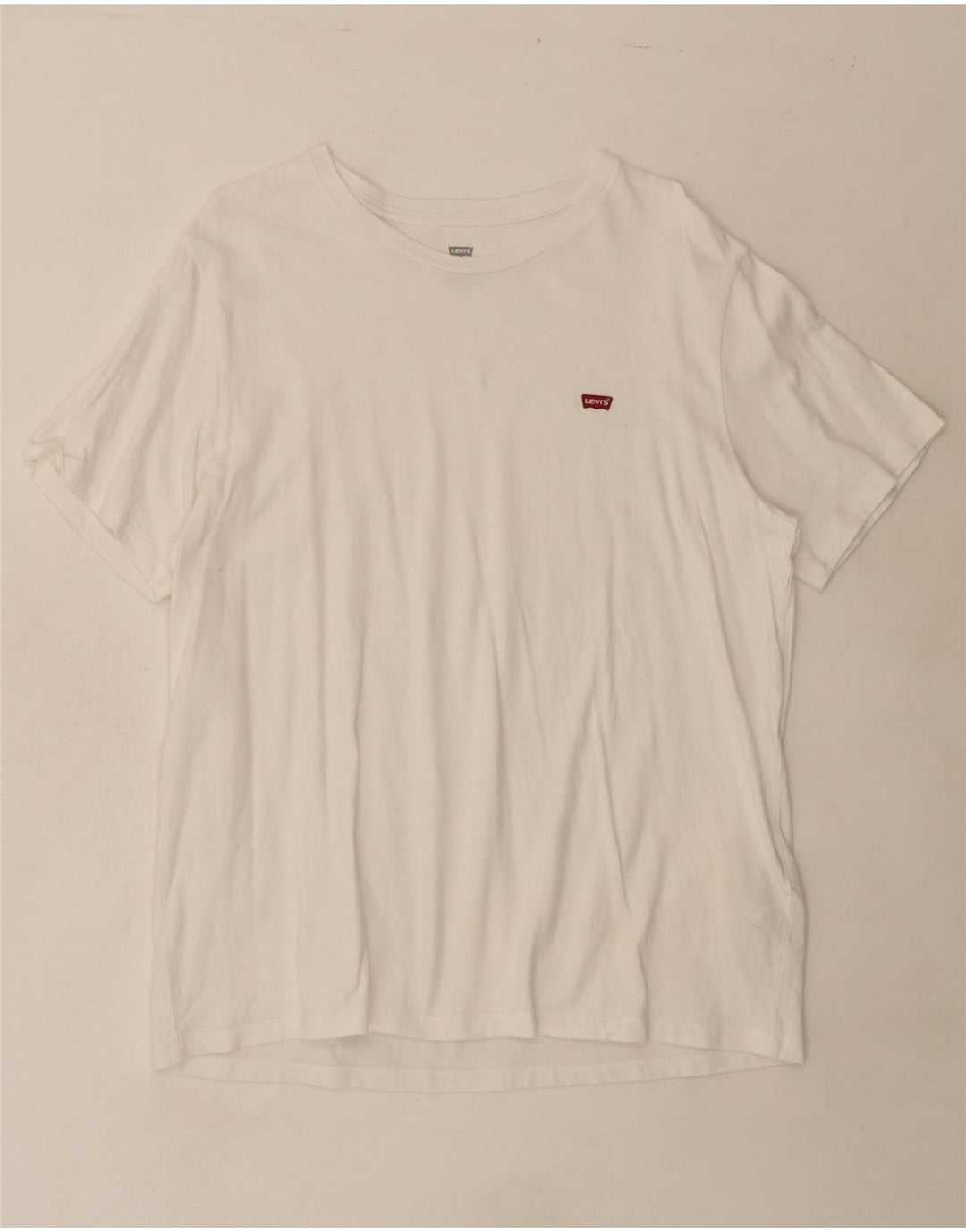 LEVI'S Mens Standard Fit T-Shirt Top XL White Cotton Vintage Levi's and Second-Hand Levi's from Messina Hembry 