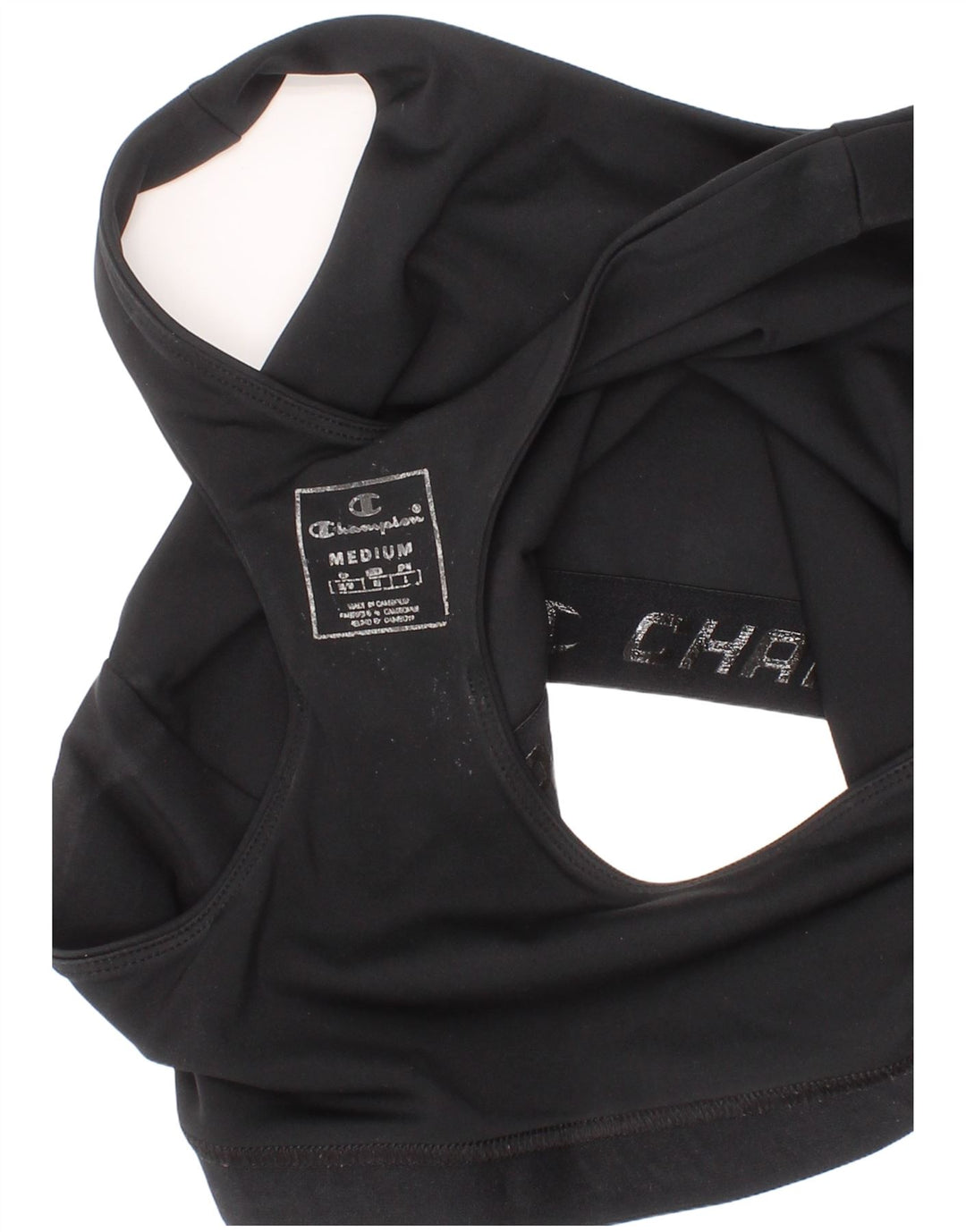 Champion Womens Graphic Sport BH Top Medium Black Sports