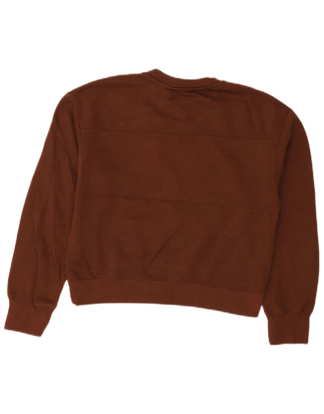 Zara Womens Crop Sweatshirt Jumper UK 10 Lille brun polyester