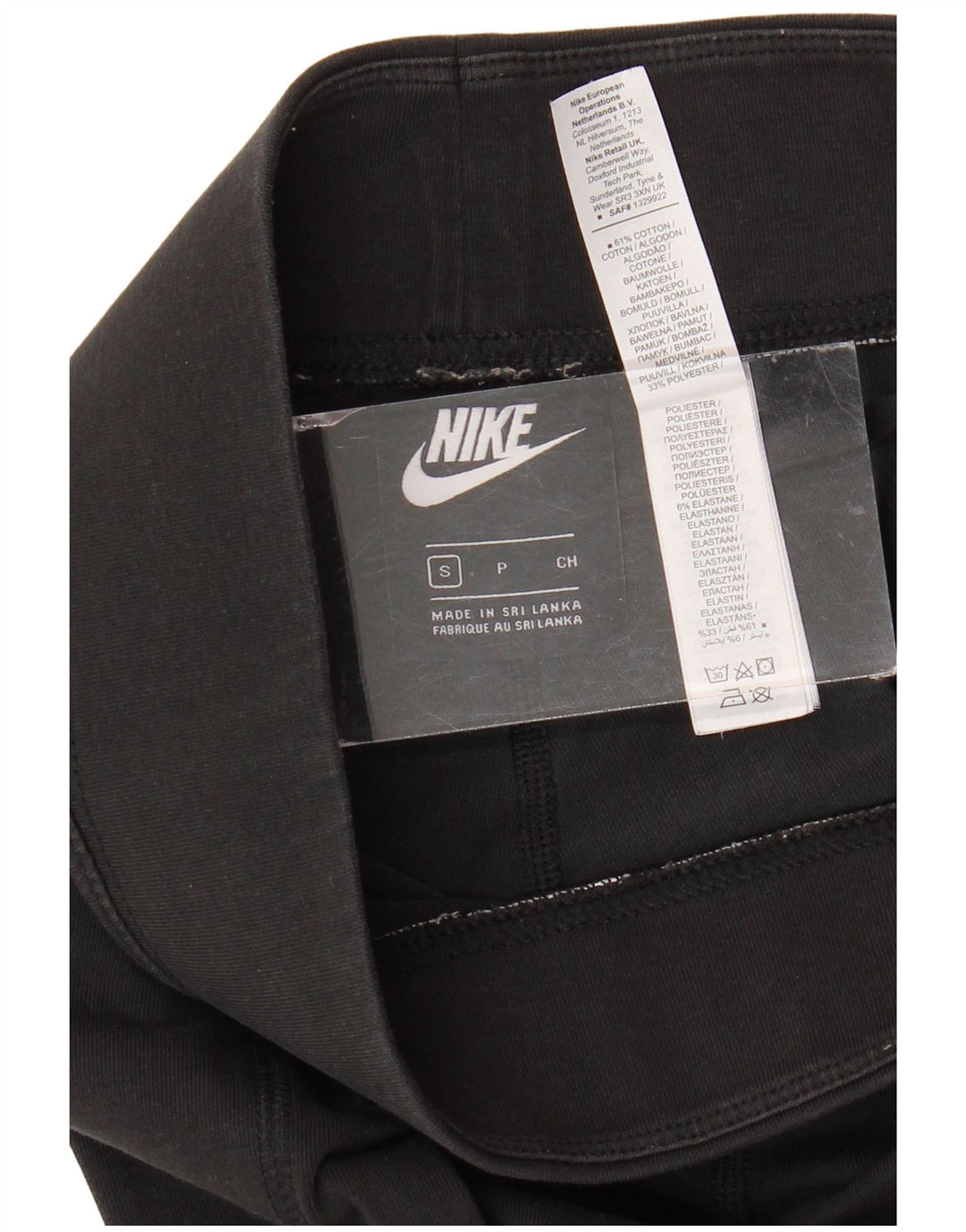 NIKE Grafiske Leggings til kvinder UK 10 Lille sort bomuld