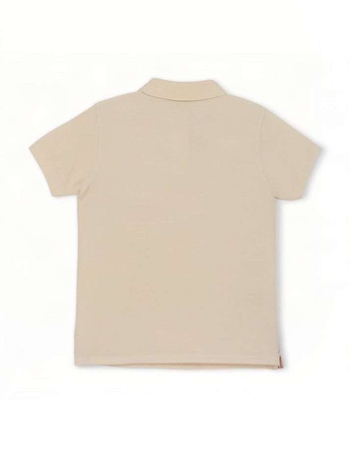 Fat Face Herre Polo Shirt Medium Off White Bomuld