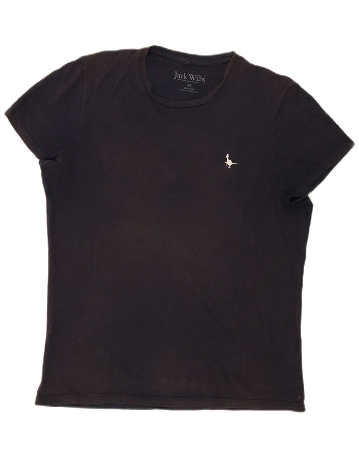 Jack Wills Herre T-shirt Top Medium Marineblå Bomuld
