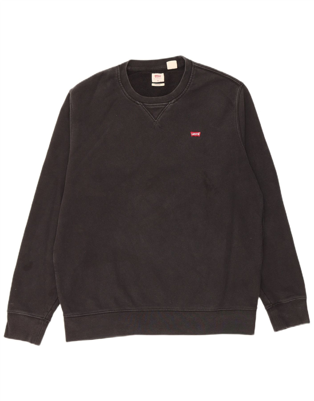 Levi's Herre Standard Fit Sweatshirt Jumper Medium Sort Bomuld
