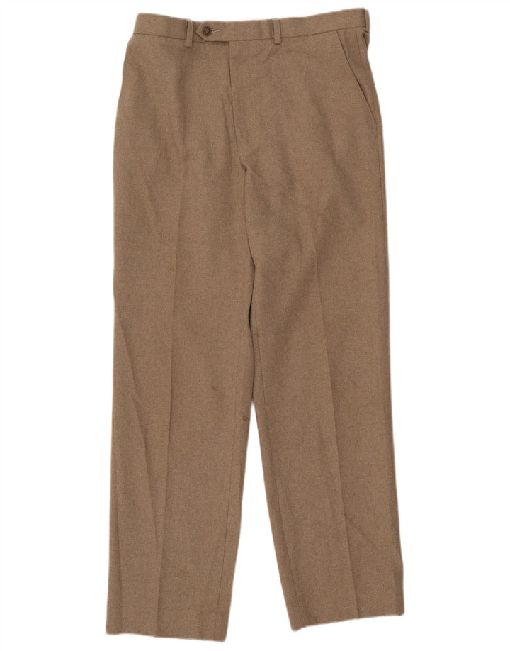 Marks & Spencer Straight Chino Bukser til mænd W32 L31 Beige Polyester
