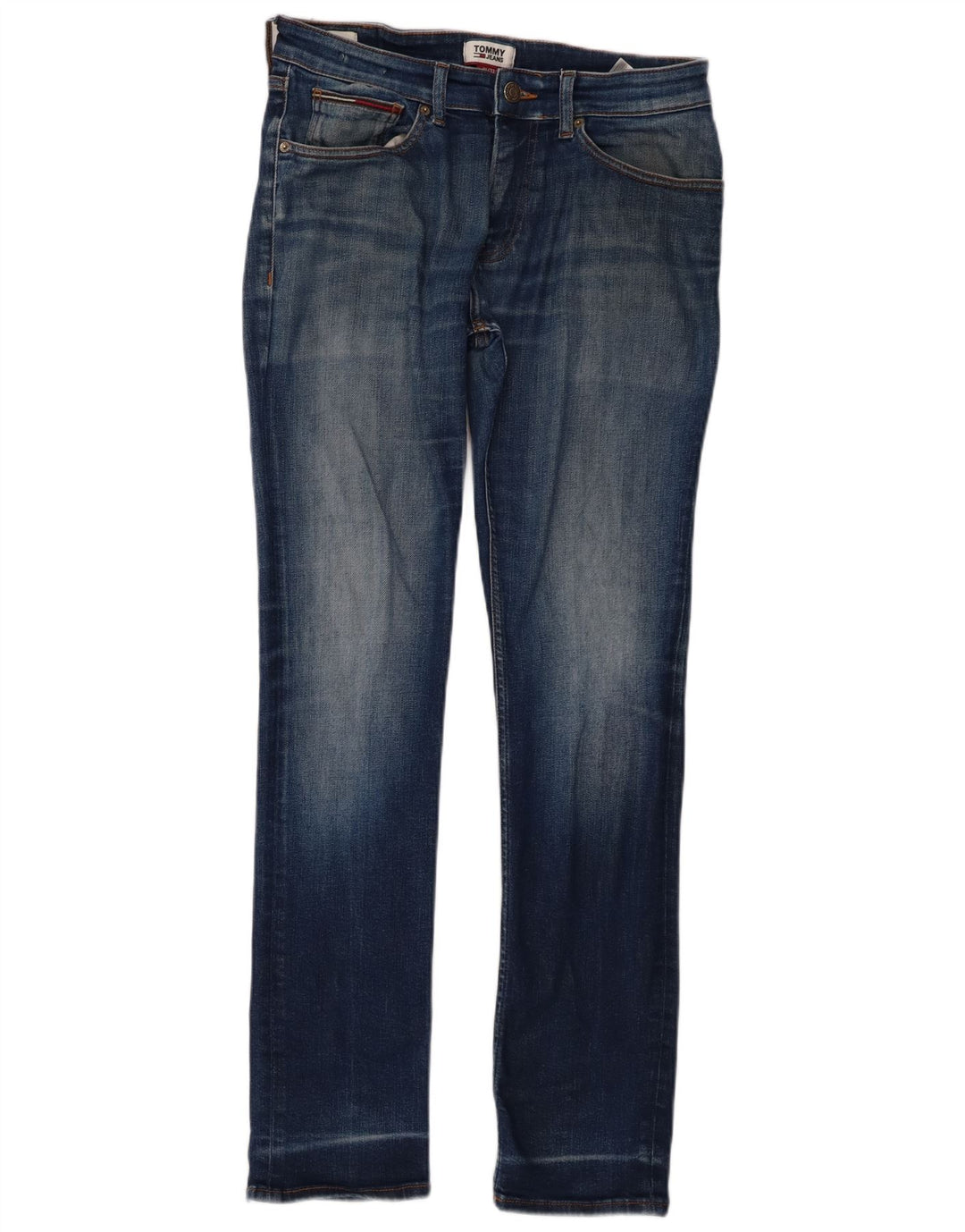 Tommy Hilfiger Herre Slim Jeans W31 L32 Blå Bomuld