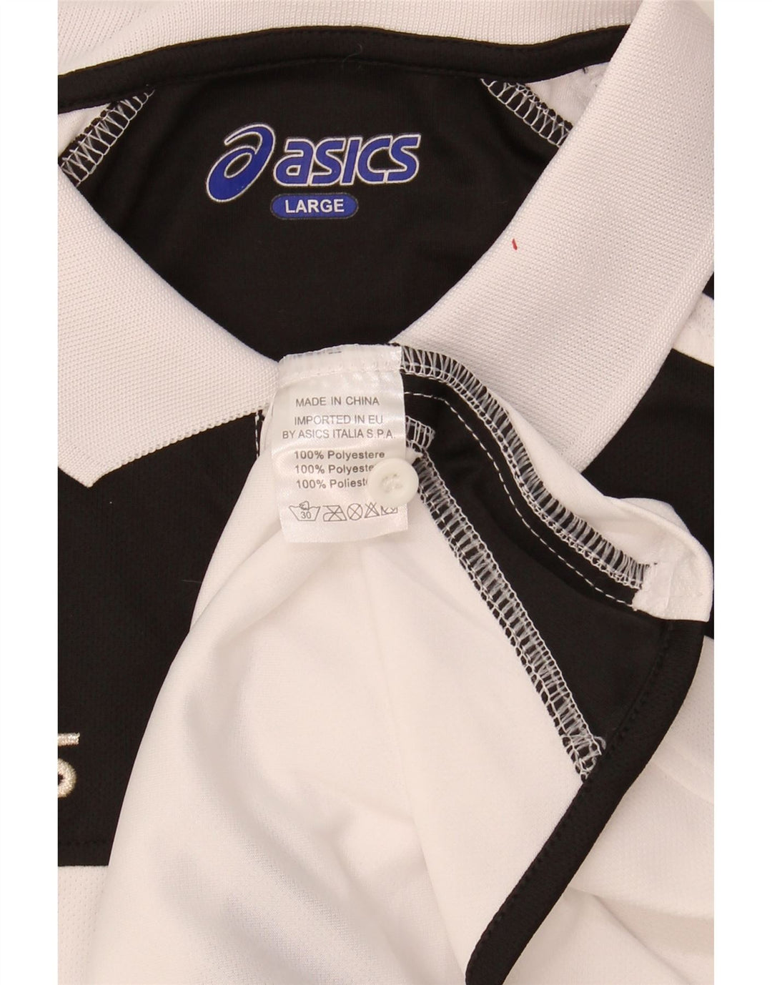 ASICS Boys Graphic Sleeveless Polo Shirt 13-14 Years Large  White Vintage Asics and Second-Hand Asics from Messina Hembry 