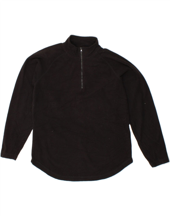 ROHAN Womens Zip Neck Fleece Jumper UK 10 Small Black Polyester Vintage Rohan and Second-Hand Rohan from Messina Hembry 