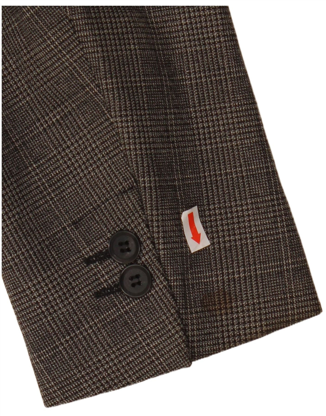 ZARA Blazerjakke til mænd med 1 knap EU 50 Medium Grå Houndstooth Polyester