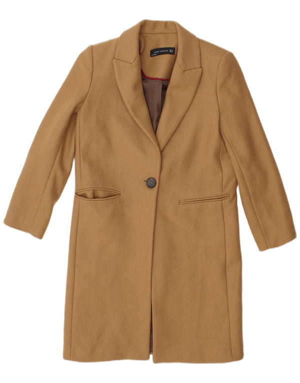 Zara Dame Overfrakke UK 6 XS Brun
