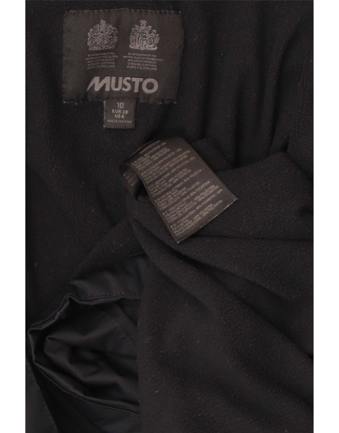 Musto Dame Hætte Oversized Windbreaker Jacket UK 10 Small Black