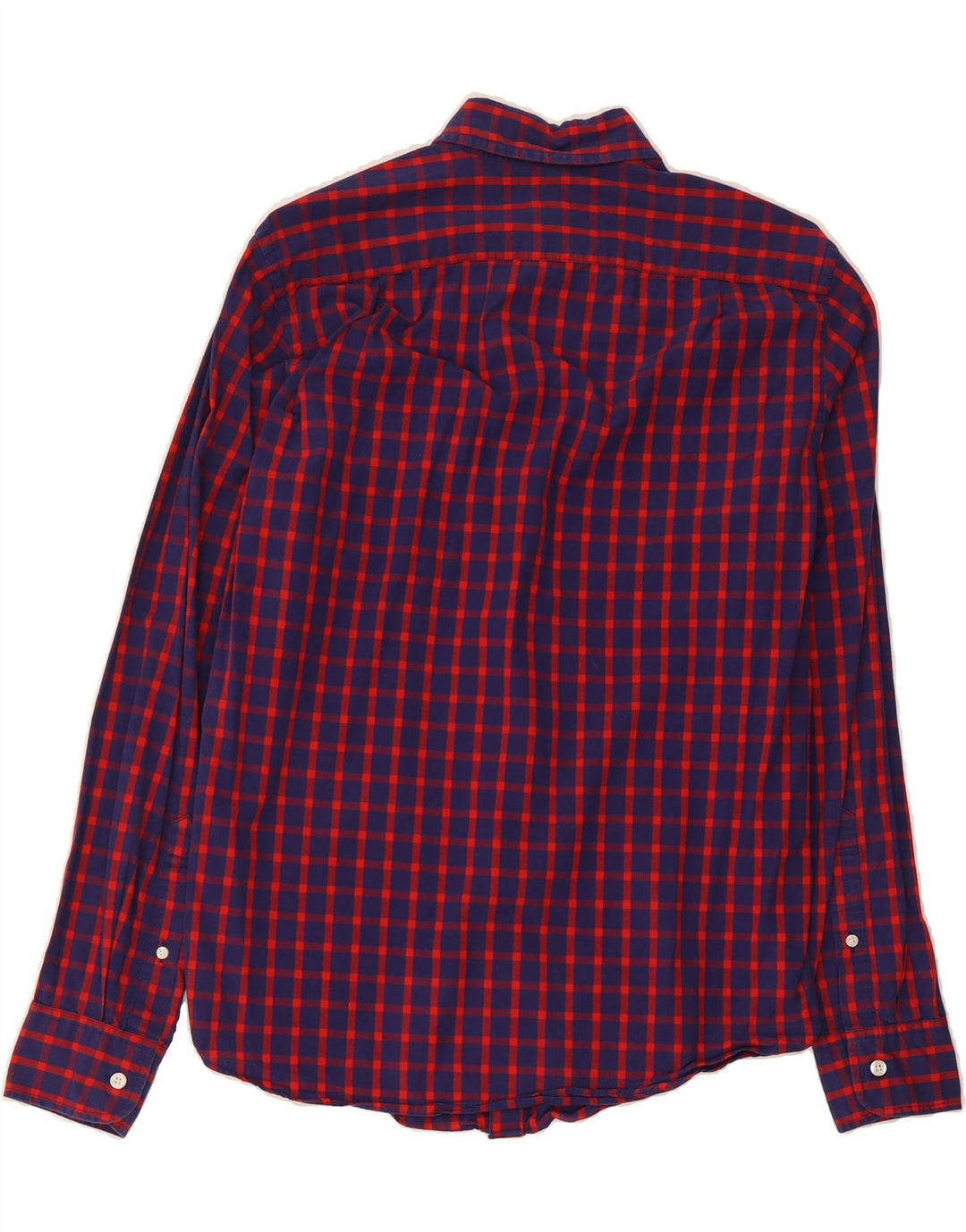 J. CREW Mens Slim Fit Flannel Shirt Small Blue Check Cotton Vintage J. Crew and Second-Hand J. Crew from Messina Hembry 