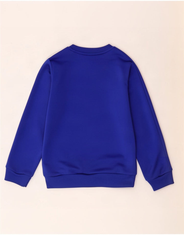 Adidas Boys Sweatshirt Jumper 7-8 År Blå Polyester