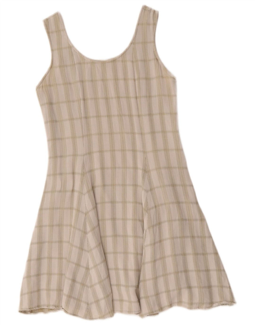 Bagutta Dame Ærmeløs Swing Dress IT 40 Small Green Check