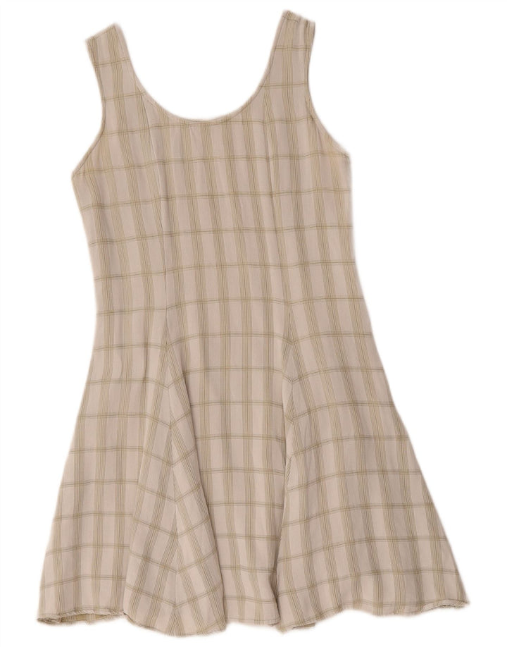 Bagutta Dame Ærmeløs Swing Dress IT 40 Small Green Check