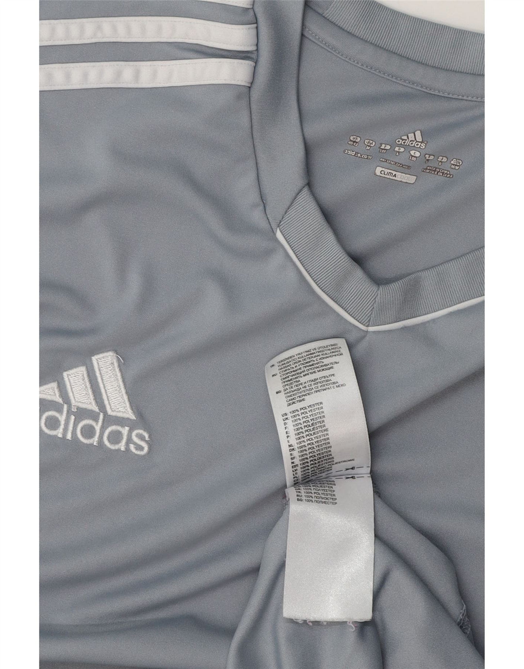 ADIDAS Herre Climacool Vest Top UK 40/42 Medium Blue Colourblock Polyester