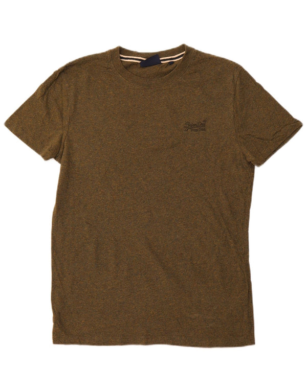 SUPERDRY Herre T-Shirt Top Medium Khaki Bomuld