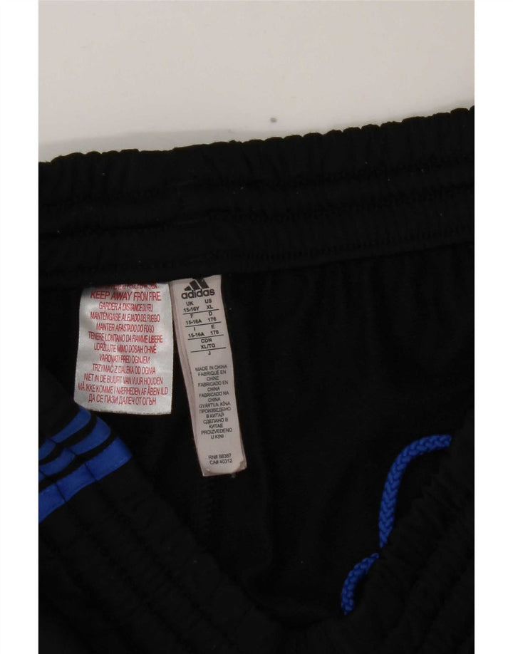Adidas Drenge Træningsdragt Bukser Joggers 15-16 År Sort Polyester