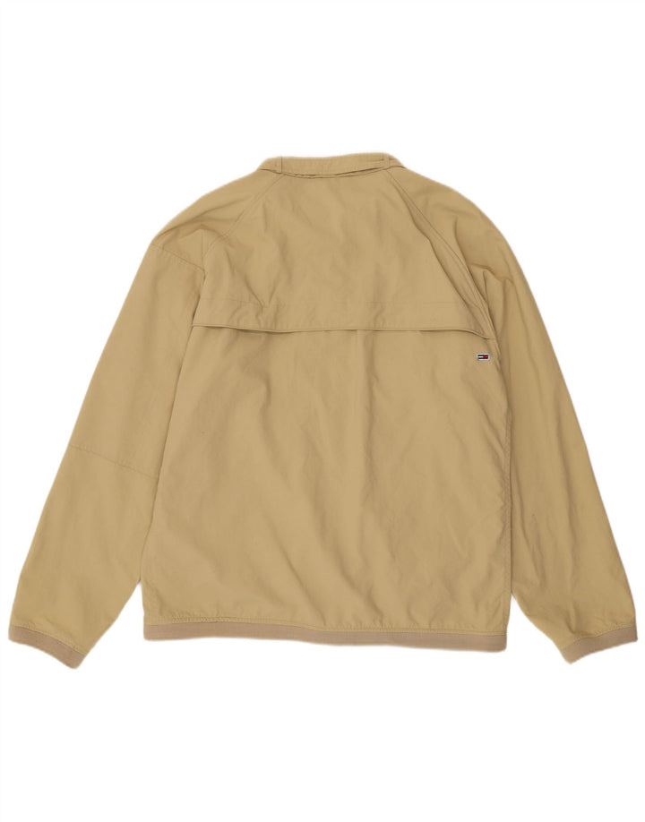 Tommy Hilfiger Dame Bomber Jacket UK 16 Stor Beige Nylon